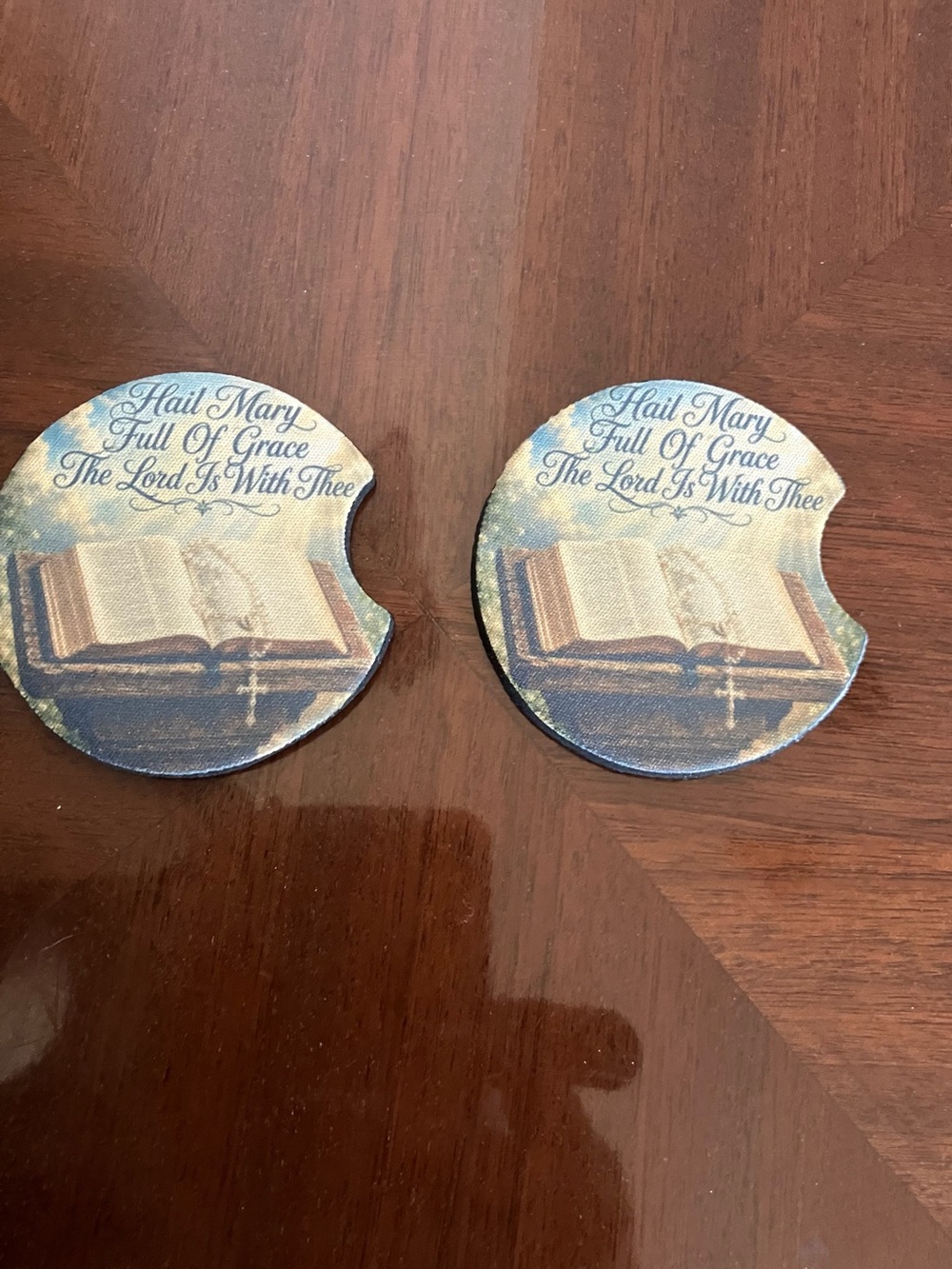 Brand New Religious Car Coaster Set